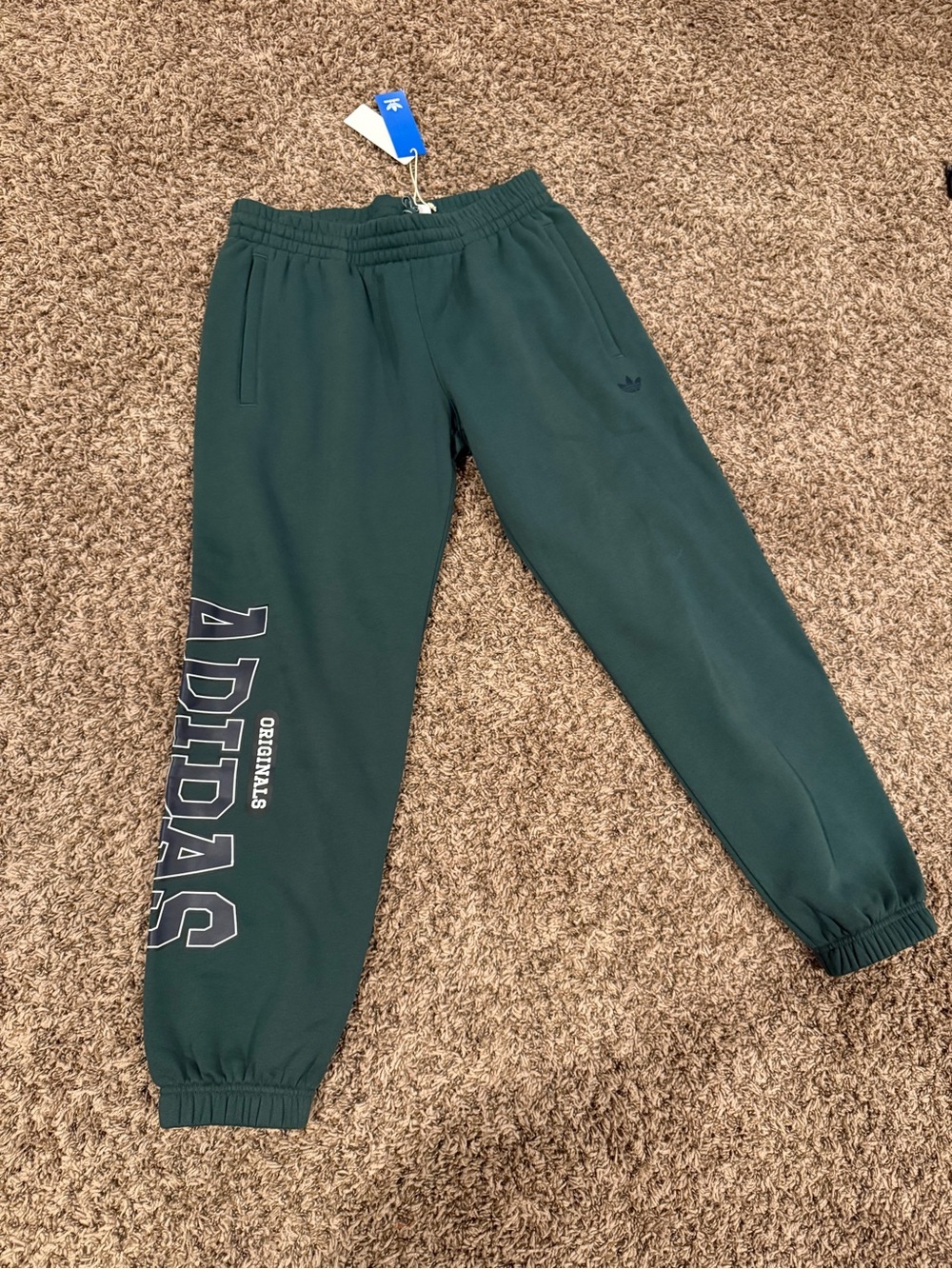 adidas Kids Dark Green Originals Logo Joggers